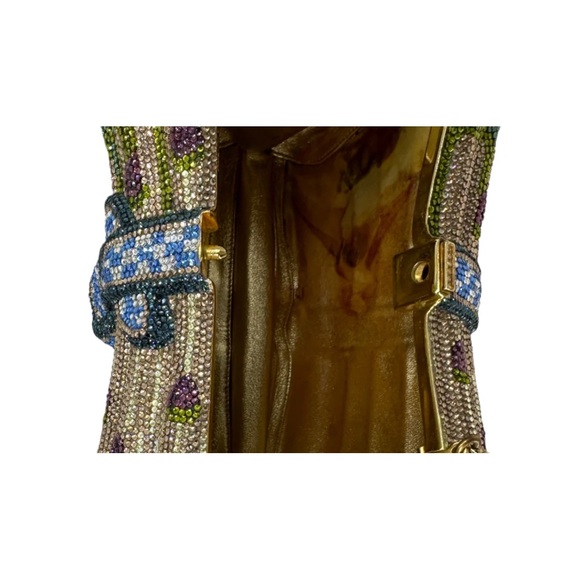 Authentic Judith Leiber Crystal Asparagus Minaudière - Picture 14 of 16